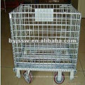 foldable and stackable glitter box/metal crates (zinc plated wire/alternative container) suitable for firewood storing